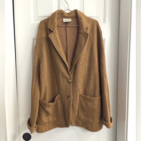 Universal Thread Jackets & Blazers - Universal Threads Mustard Heather Soft Cotton Fleece Button Cardigan Jacket